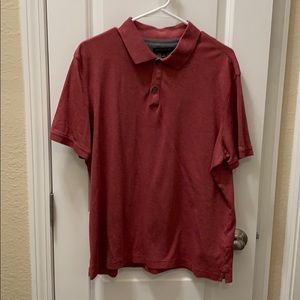 BR luxury touch polo in heathered dark red